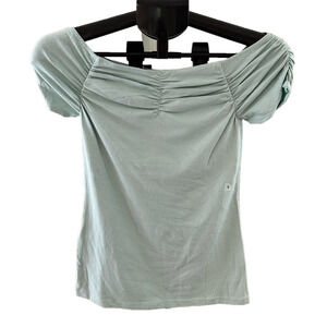 NWT EXPRESS LIGHT BLUE OFF THE SHOULDER STRAPLESS TOP WITH BUILT IN BRA